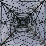UK: The view up an electricity pylon near the River Welland. [Picture by Dave Cotton]