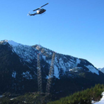 Canada: Building 500kV towers with a helicopter - north of Vancouver, BC [Picture by Ian Kozicky]
