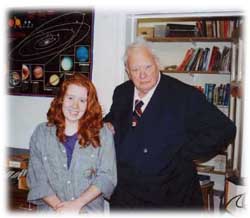Flash with Patrick Moore when filming for the Sky At Night