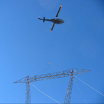 Canada: Building 500kV towers with a helicopter - north of Vancouver, BC [Picture by Ian Kozicky]