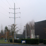 UK: 132kV Folded-plate tower, Cambridge Science Park [Picture by Ian McAulay]