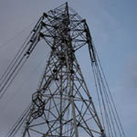 Japan: Tall tower feeding cables from two transformers [Picture by Graeme MacDonald]