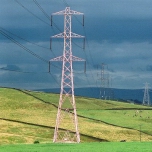 The UK's only pink pylon! [Picture by David Scott of Pinkpylon.com, sponsored by NRGTelecom]