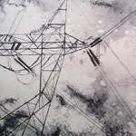 Lithograph on a pylon theme, by Rick Love