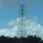 Small pylon viewed from the M5 between Taunton and Bristol. [Picture by Flash Wilson]