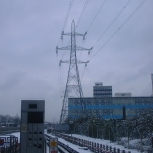 West Ham, UK: Pylons in the snow [Picture by Flash Wilson]