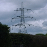 Barr, Somerset, UK: Pylons in and around the large substation. [Picture by Flash Wilson]