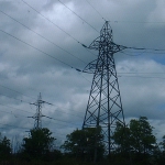 Barr, Somerset, UK: Pylons in and around the large substation. [Picture by Flash Wilson]