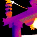 Thermal image of high voltage switchgear [Picture from Lucy Tickner]