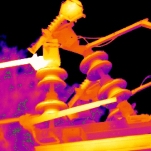 Thermal image of high voltage switchgear [Picture from Lucy Tickner]